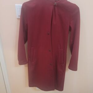 Chic Maroon Women's Trench Coat